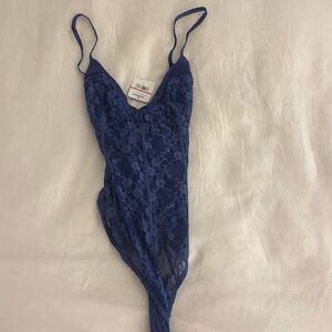 Free People Purple Lace Bodysuit size XS NWT